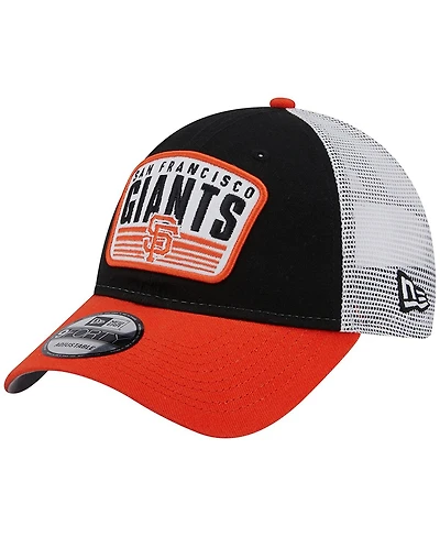 Men's New Era Black San Francisco Giants Two-Tone Patch 9FORTY Snapback Hat