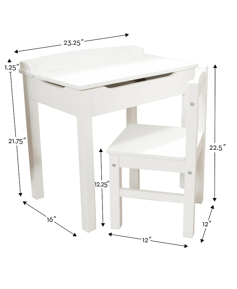 Melissa & Doug Wooden Child's Lift-Top Desk & Chair