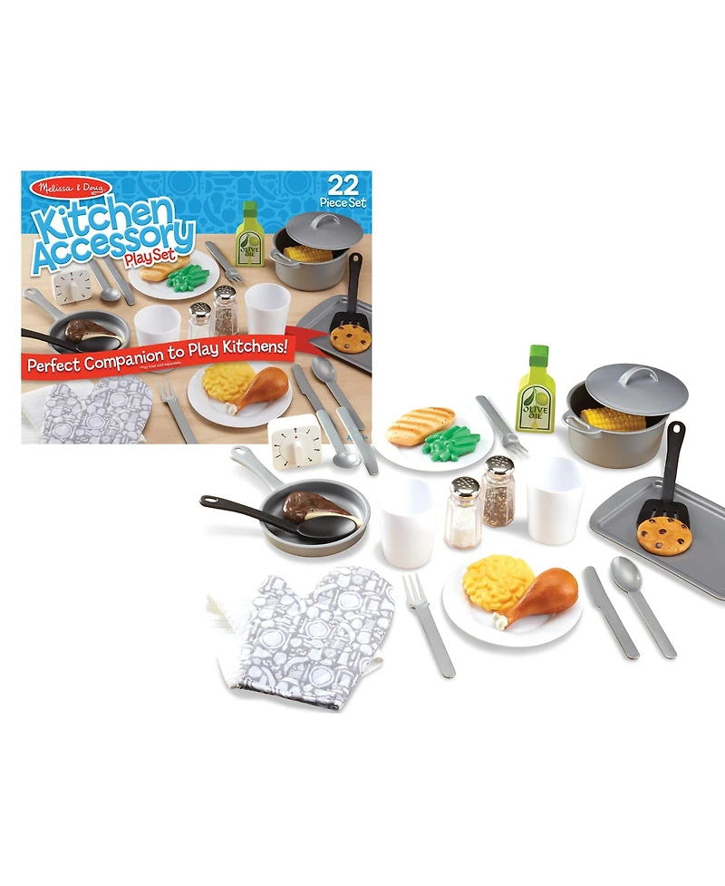 Melissa & Doug 22-Piece Play Kitchen Accessories Set