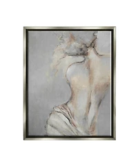 Stupell Industries Traditional Portrait Nude Woman Framed Floater Canvas Wall Art, 25" x 1.7" x 31"