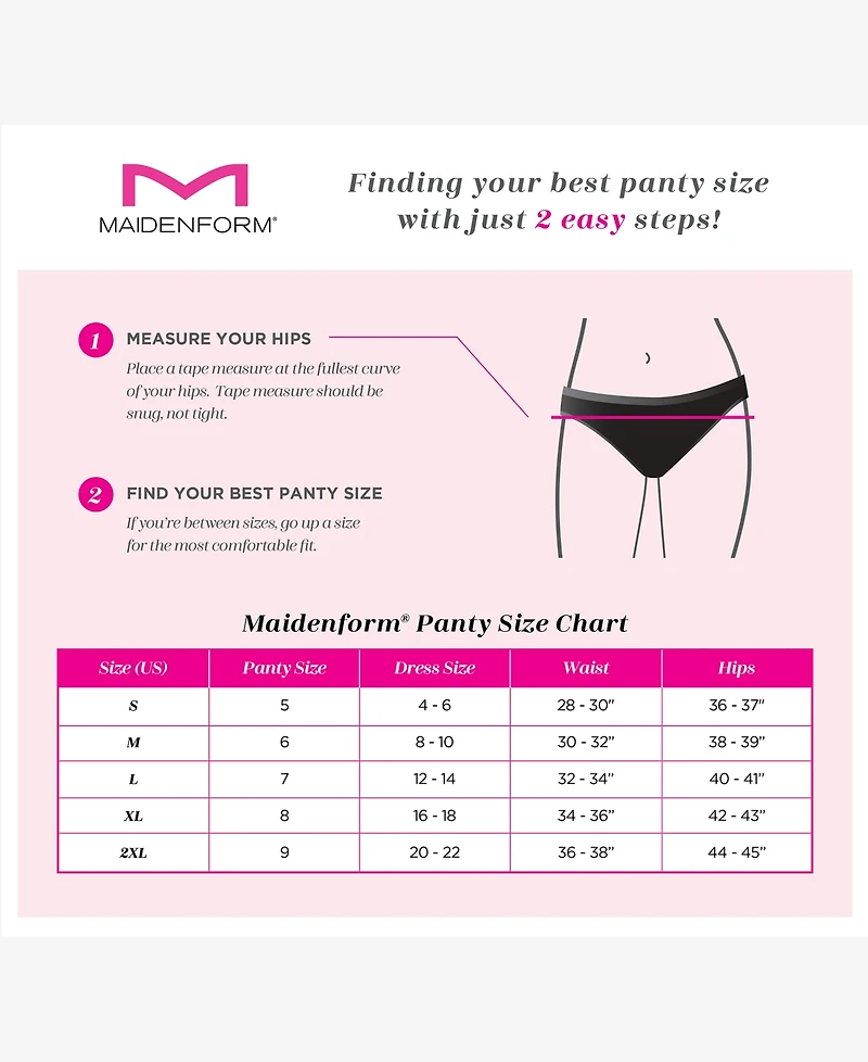 Maidenform Lace Trim Microfiber Boyshort Underwear 40760