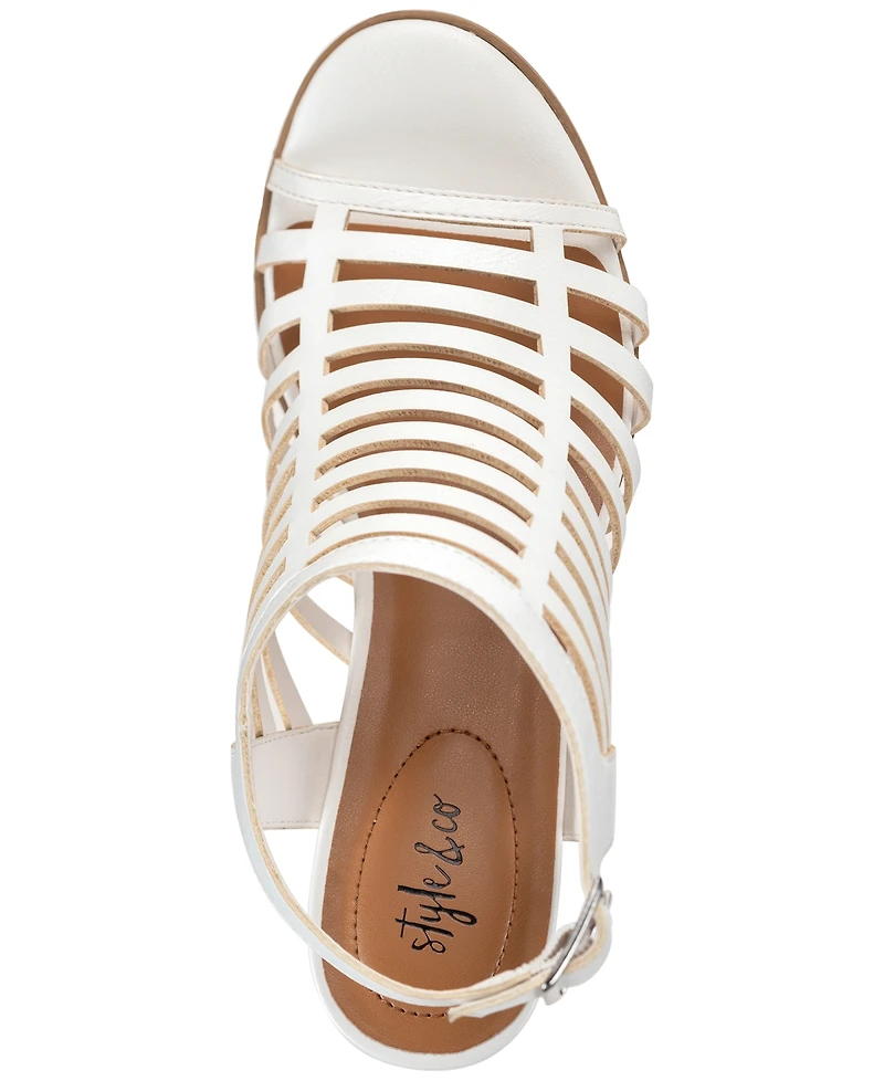 Style & Co Women's Haileyy Caged Upper Cone Heel Dress Sandals, Created for Macy's