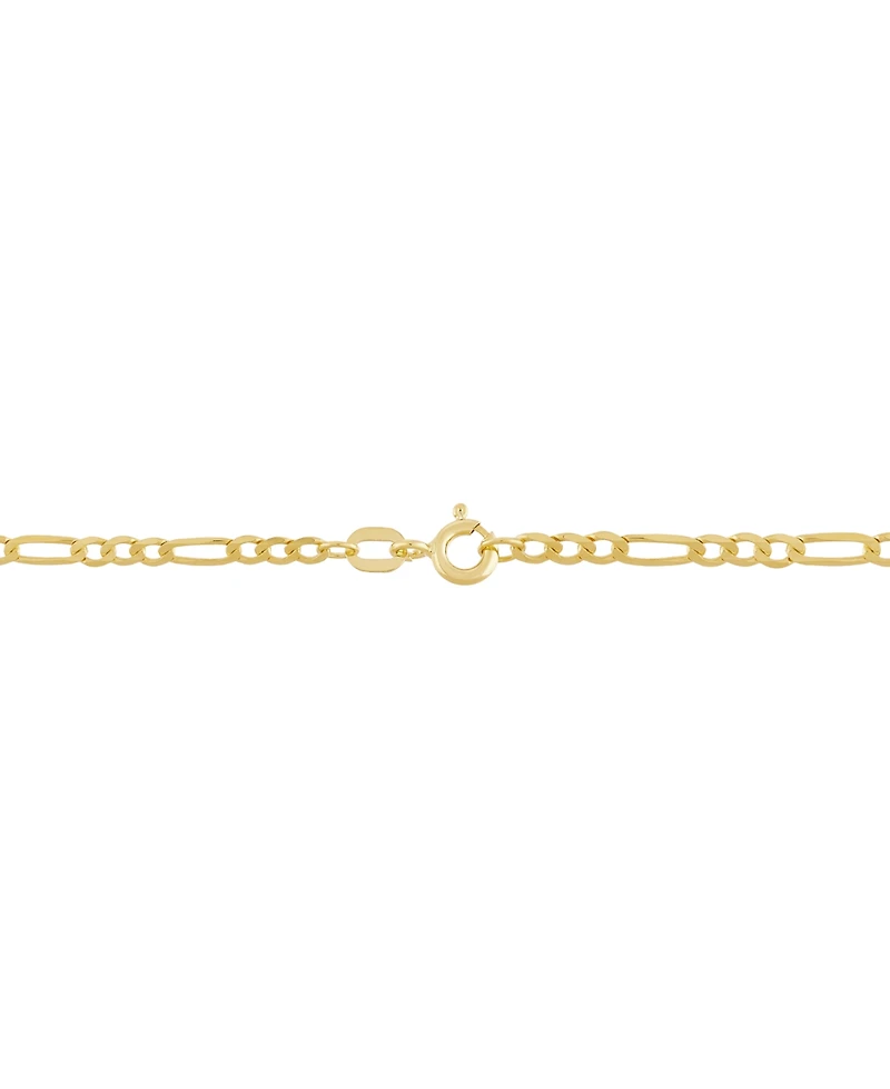 Italian Gold Figaro Link Chain 18" Necklace (2-3/8mm) in 10k Gold