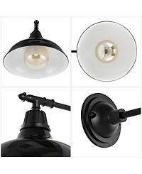 Wallace 12.25" 1-Light Farmhouse Industrial Indoor, Outdoor Iron Led Victorian Arm Sconce