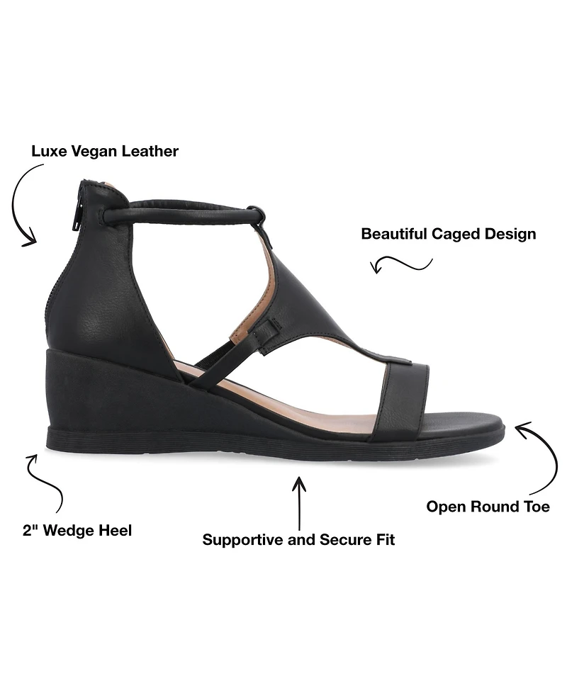 Journee Collection Women's Trayle Wedge Sandals