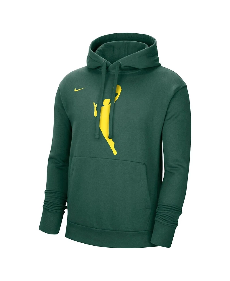 Men's and Women's Nike Hunter Green Wnba Logowoman Team 13 Pullover Hoodie