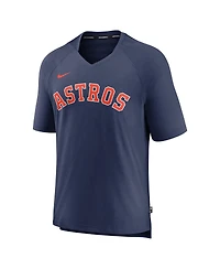 Men's Nike Navy Houston Astros Authentic Collection Pregame Raglan Performance V-Neck T-shirt