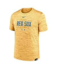 Men's Nike Gold Boston Red Sox City Connect Velocity Practice Performance T-shirt