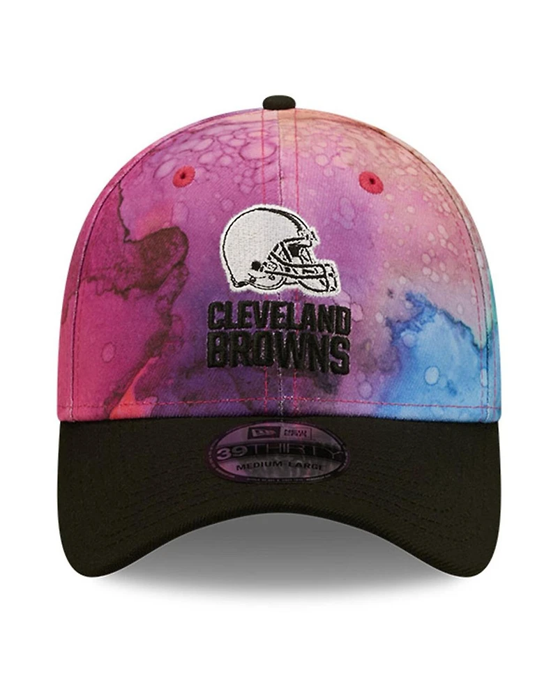 Men's New Era Pink, Black Cleveland Browns 2022 Nfl Crucial Catch 39THIRTY Flex Hat