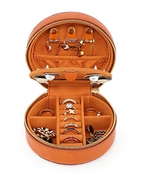Leather Jewelry Box - Round