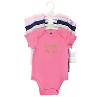Hudson Baby Girls Essential 5-Piece Cotton Bodysuit Set