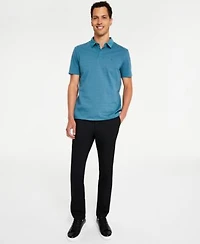 Calvin Klein Mens Slim Fit Modern Stretch Chino Pants Smooth Cotton Feeder Stripe Polo Shirt Outfit