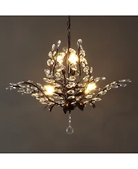 Diantha 28.5" 7-Light Contemporary Bohemian Iron, Acrylic Led Pendant