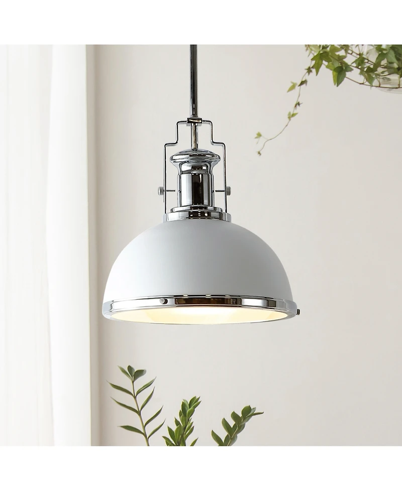 Homer 13" 1-Light Modern Industrial Iron Led Dome Pendant