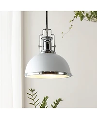Homer 13" 1-Light Modern Industrial Iron Led Dome Pendant
