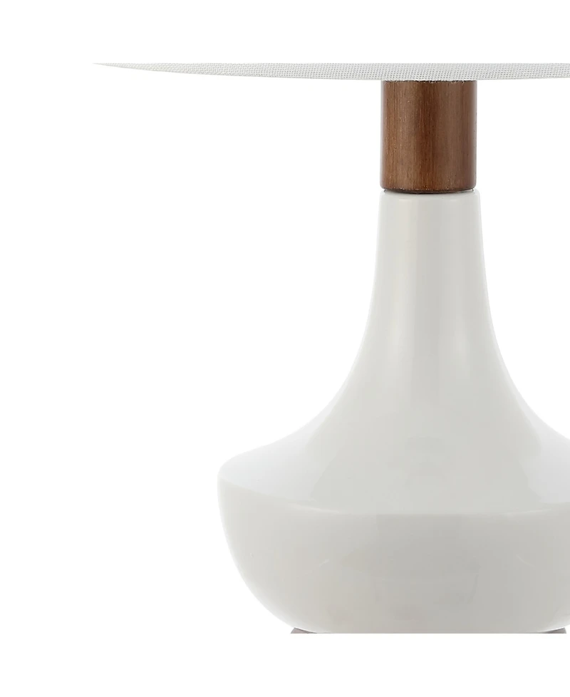 Finn 23" Vintage-inspired Minimalist Iron, Ceramic Led Mini Table Lamp with Usb Charging Port