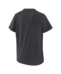 Women's Wear by Erin Andrews Charcoal Washington Nationals Oversized Boyfriend T-shirt