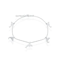 Simona Sterling Silver Dolphin Anklet
