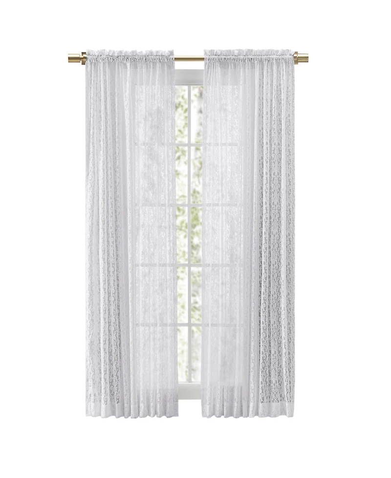 Ricardo Woven Lace Rod Pocket w/Header Panel 54"W x 84"L
