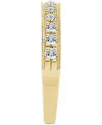 Diamond Milgrain Band (1/2 ct. t.w.) 14k White or Yellow Gold