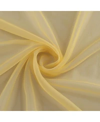 Kate Aurora Montauk Accents Ultra Lux 2 Piece Rod Pocket Gold Sheer Voile Window Curtain Panels - 84 in. Long