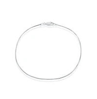 Simona Sterling Silver Square Snake Anklet