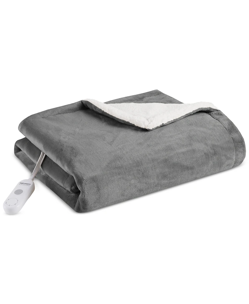 Premier Comfort Heated Plush to Sherpa Throw, 50" x 60"