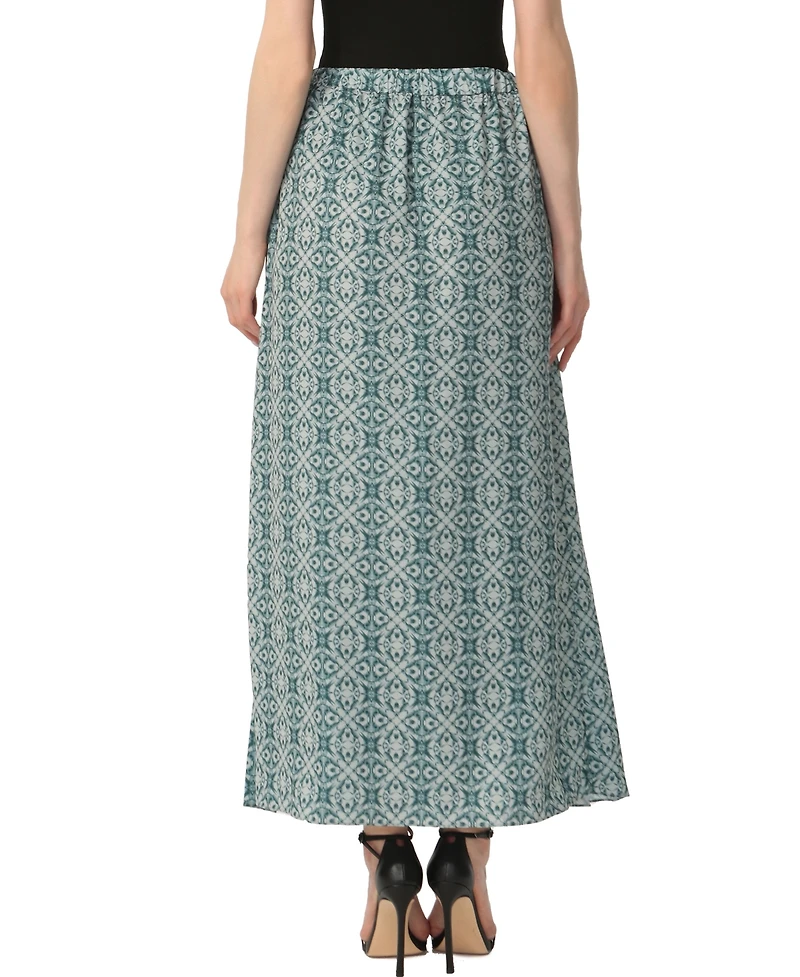 kimi + kai Women's Print Box Pleat Maxi Skirt