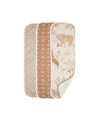 Crane Baby Baby Boys or Baby Girls Kendi Burp Cloths, Pack of 3
