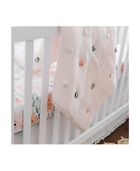 Crane Baby Baby Girls Parker Pom Pom Quilted Blanket