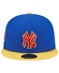 Men's New Era Royal, Yellow York Yankees Empire 59FIFTY Fitted Hat