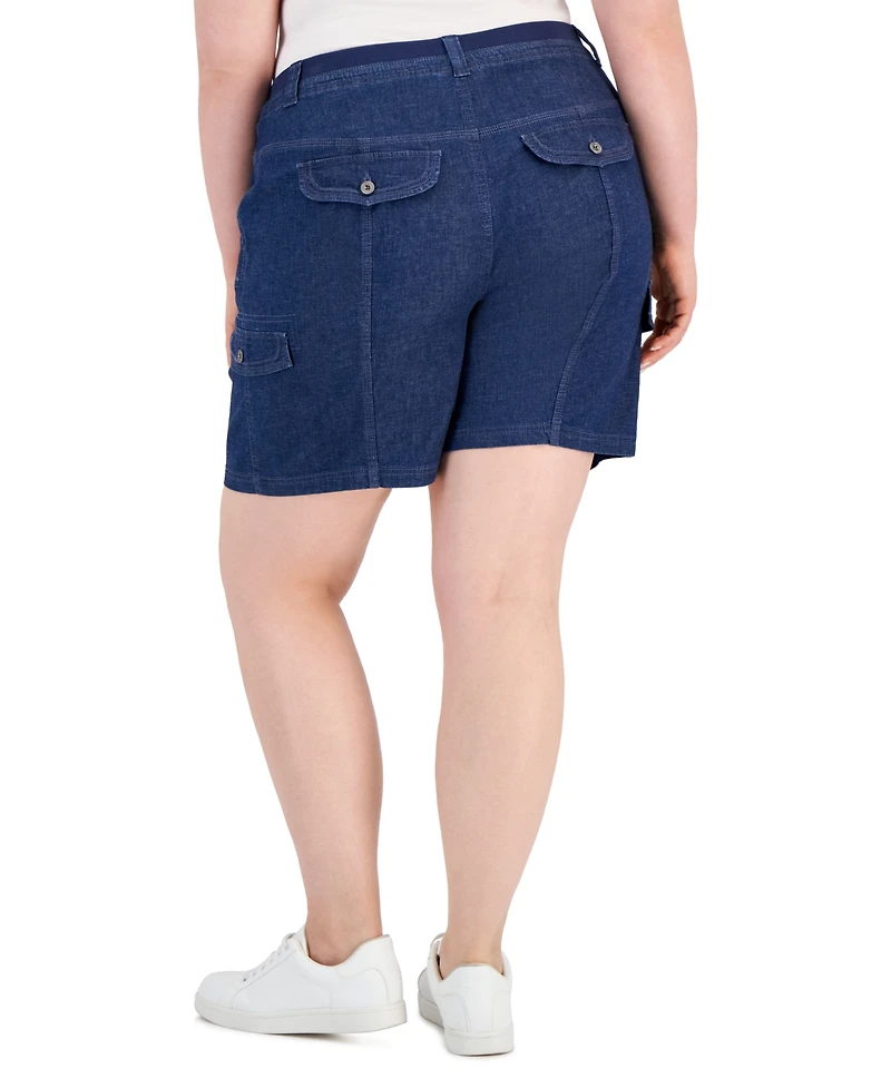 Style & Co Plus Size Comfort-Waist Cargo Shorts, Exclusively at Macy's