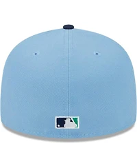 Men's New Era Light Blue, Navy San Francisco Giants Green Undervisor 59FIFTY Fitted Hat