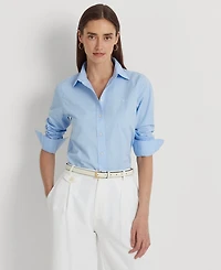 Lauren Ralph Petite Non-Iron Straight-Fit Shirt