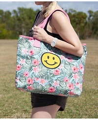 Shady Lady Hawaiian Extra Large, 100% Cotton Canvas Carryall Tote Bag