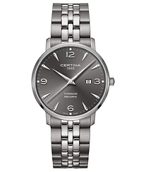 Certina Unisex Swiss Ds Caimano Titanium Bracelet Watch 39mm