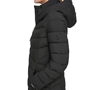 Calvin Klein Women's Stretch Hooded Puffer Coat, Created for Macy's