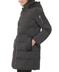 Calvin Klein Women's Sherpa-Trimmed Hooded Down Puffer Coat