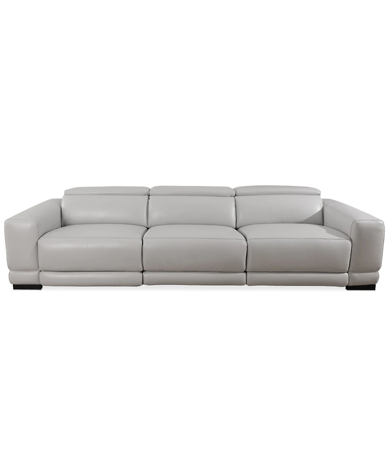 Closeout! Krofton 3-Pc. Beyond Leather Fabric Sofa with 3 Power Motion Recliners, Created for Macy's