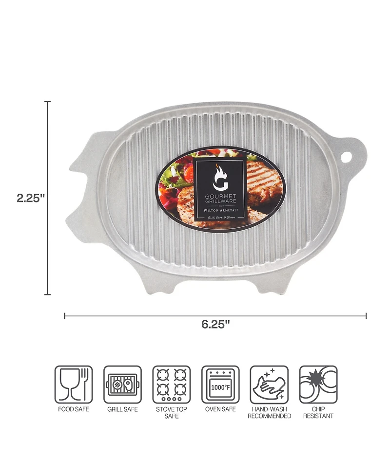 Wilton Armetale Gourmet Grillware Pig Griller