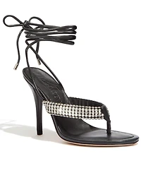 Leather Heels With High Quality Rhinestones ( Black Star)