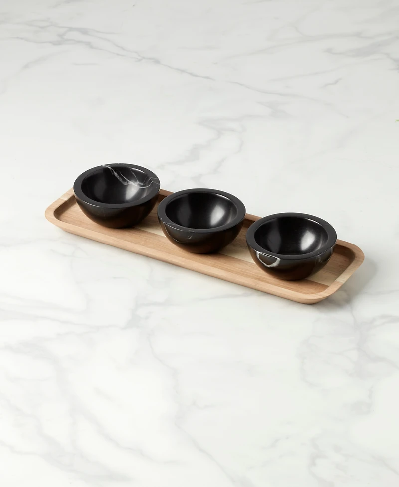 Lenox Lx Collective Tray Set with 3 Dip Bowls