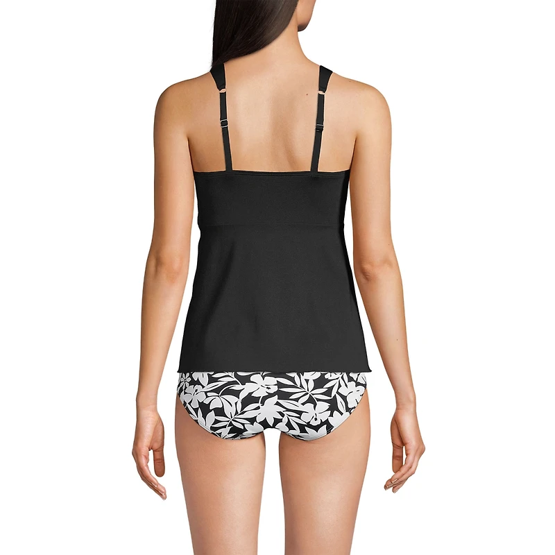 Lands' End Women's Dd-Cup Adjustable Scoop Neck Flutter Tankini Top