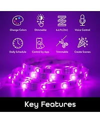 Geeni Prisma Strip Usb Smart Led Strip Lights, Indoor/Outdoor Adhesive Strips, Lights for TikTok, Alexa and Google Home Compatible. No Hub Required (2