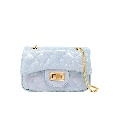 Tiny Treats Girls Classic Quilted Sparkle Mini Handbag