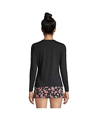 Lands' End Petite SunShade Upf 50 Long Sleeve Relaxed Rash Guard