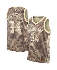 Men's and Women's Nike Giannis Antetokounmpo Brown Milwaukee Bucks Select Series Swingman Jersey