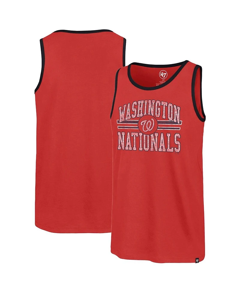 Men's '47 Brand Red Washington Nationals Winger Franklin Tank Top