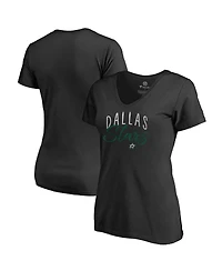 Women's Fanatics Black Dallas Stars Graceful V-Neck T-shirt