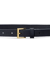 Lauren Ralph Women's Pebbled Leather Skinny Belt